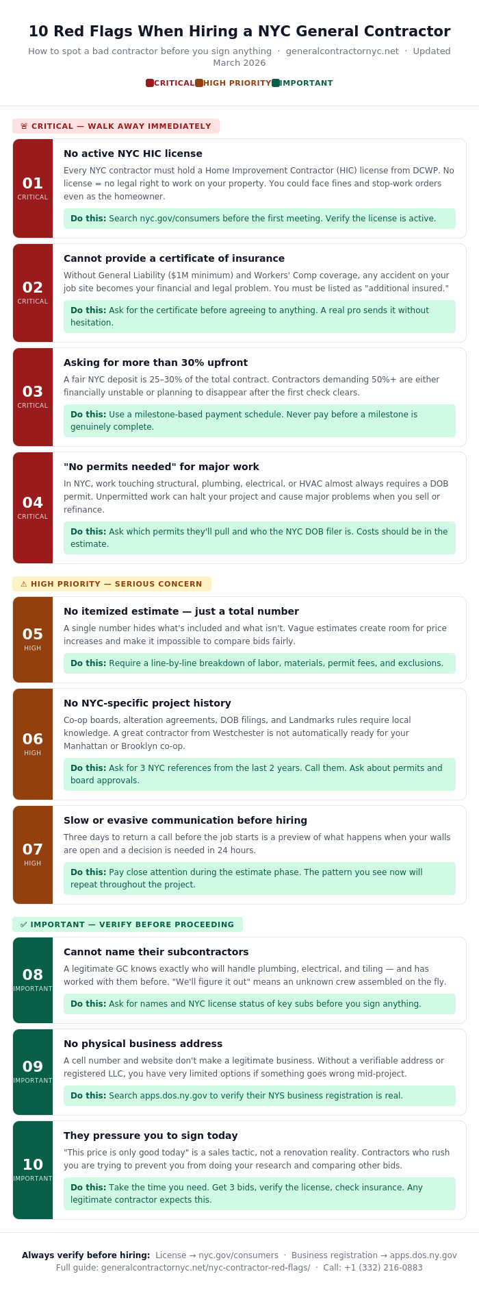 NYC contractor red flags